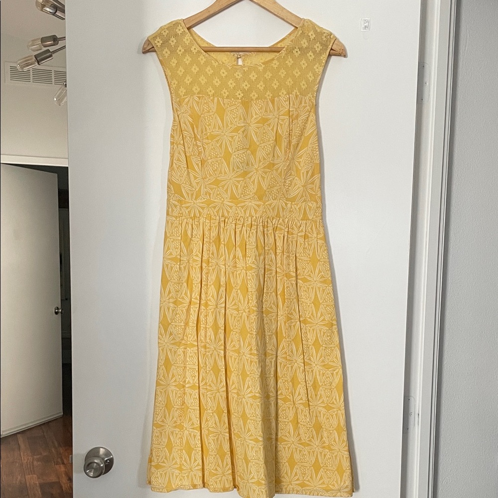 eShakti Yellow Midi Dress